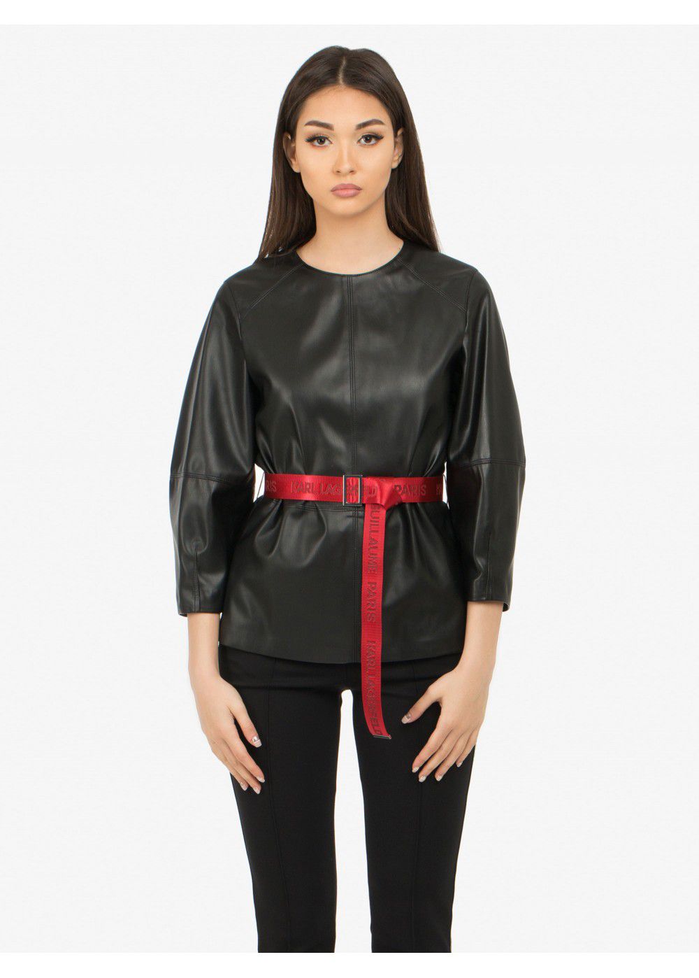 Karl Lagerfeld Faux Leather Top