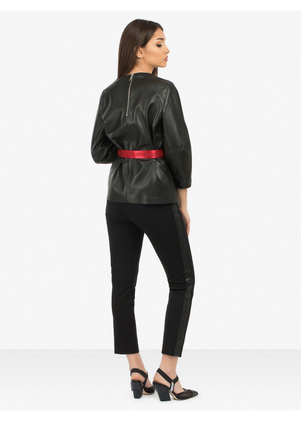 Karl Lagerfeld Faux Leather Top