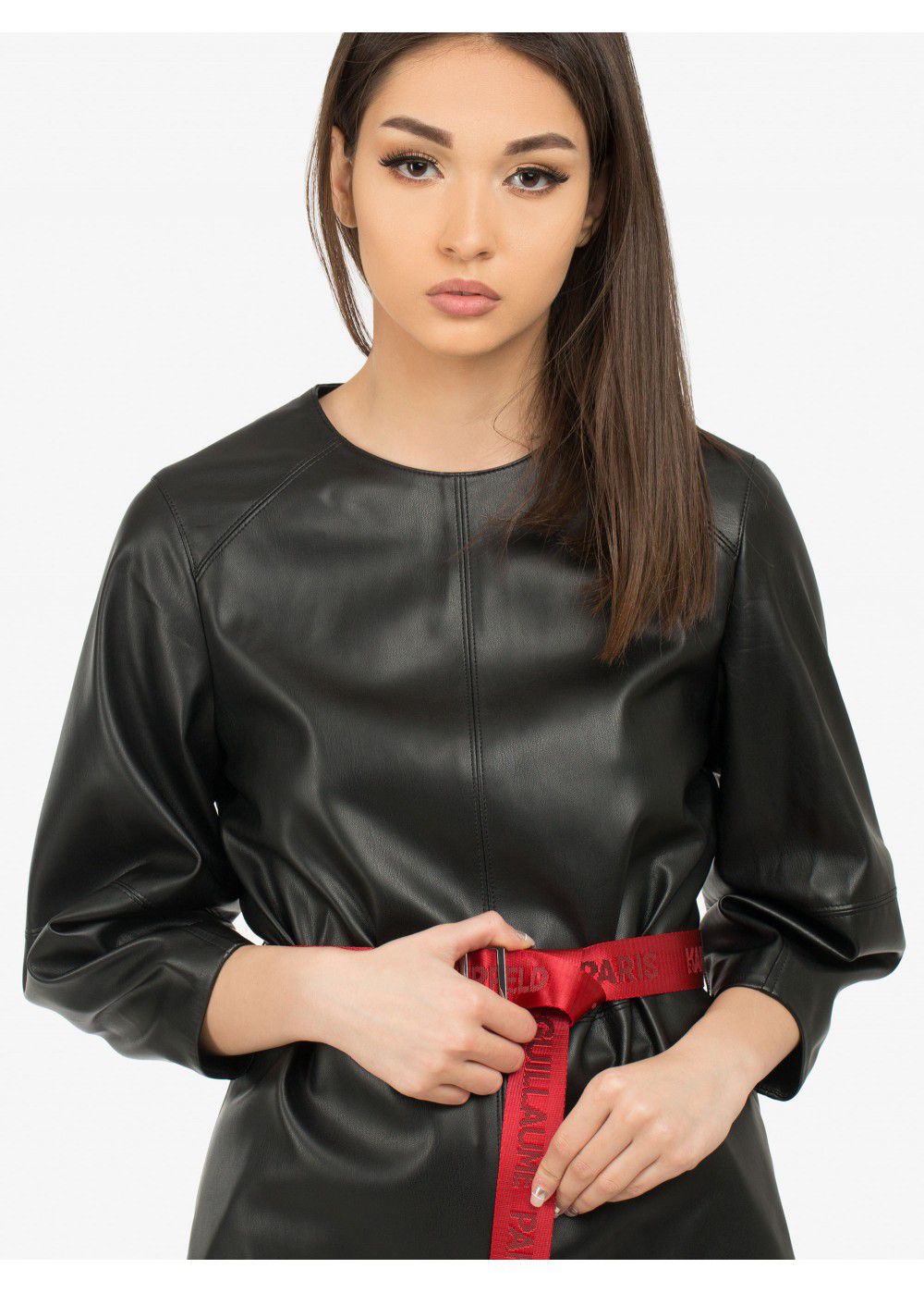 Karl Lagerfeld Faux Leather Top
