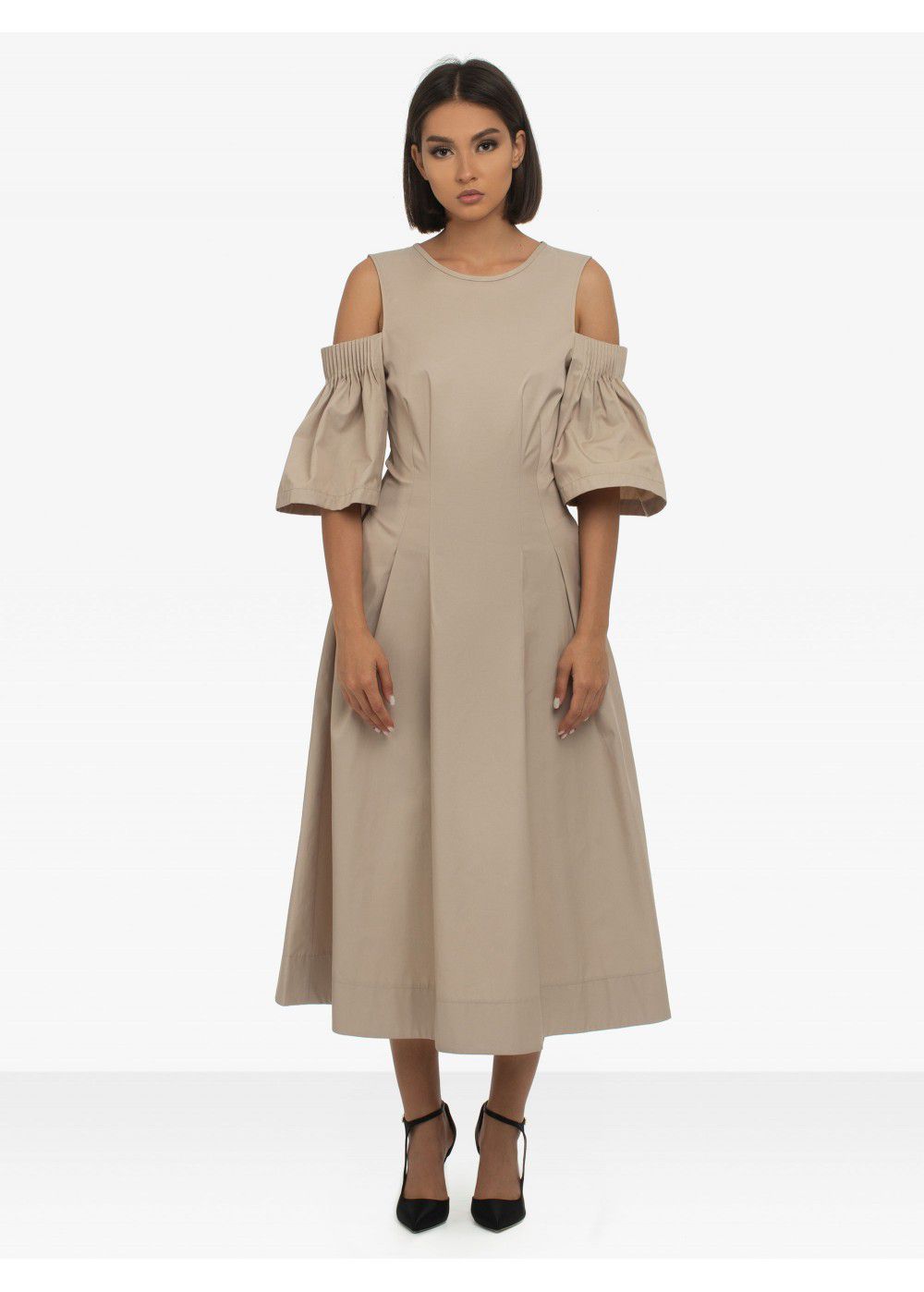 Karl Lagerfeld Cold Shoulder Flare Dress
