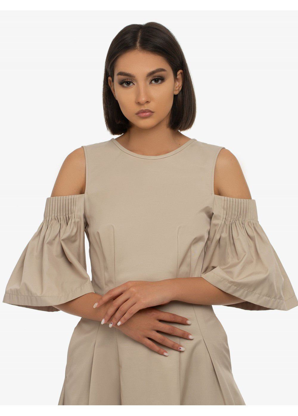 Karl Lagerfeld Cold Shoulder Flare Dress