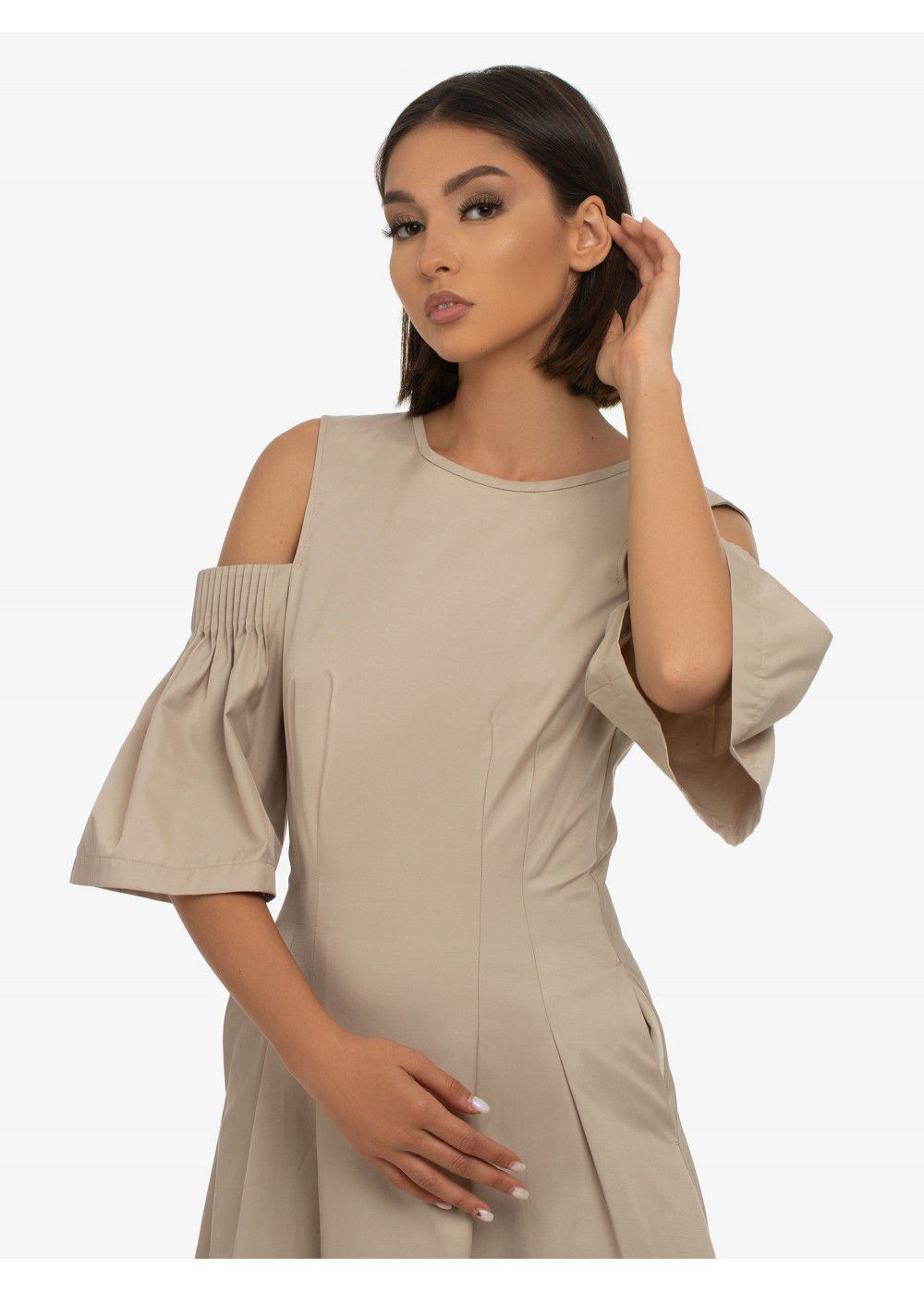 Karl Lagerfeld Cold Shoulder Flare Dress