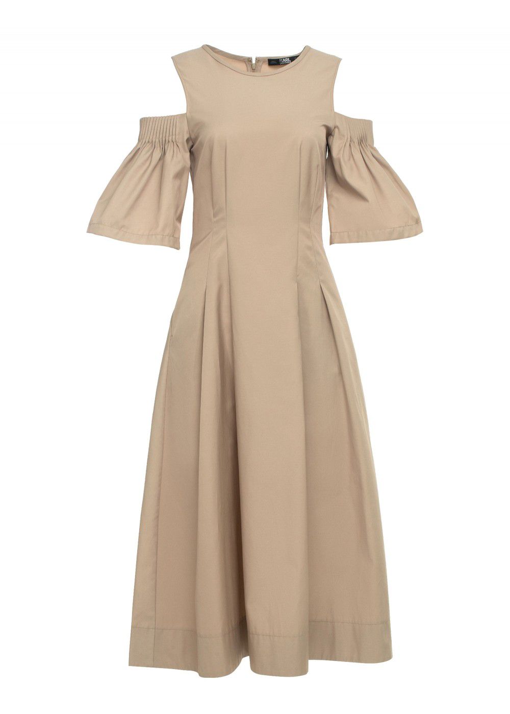 Karl Lagerfeld Cold Shoulder Flare Dress