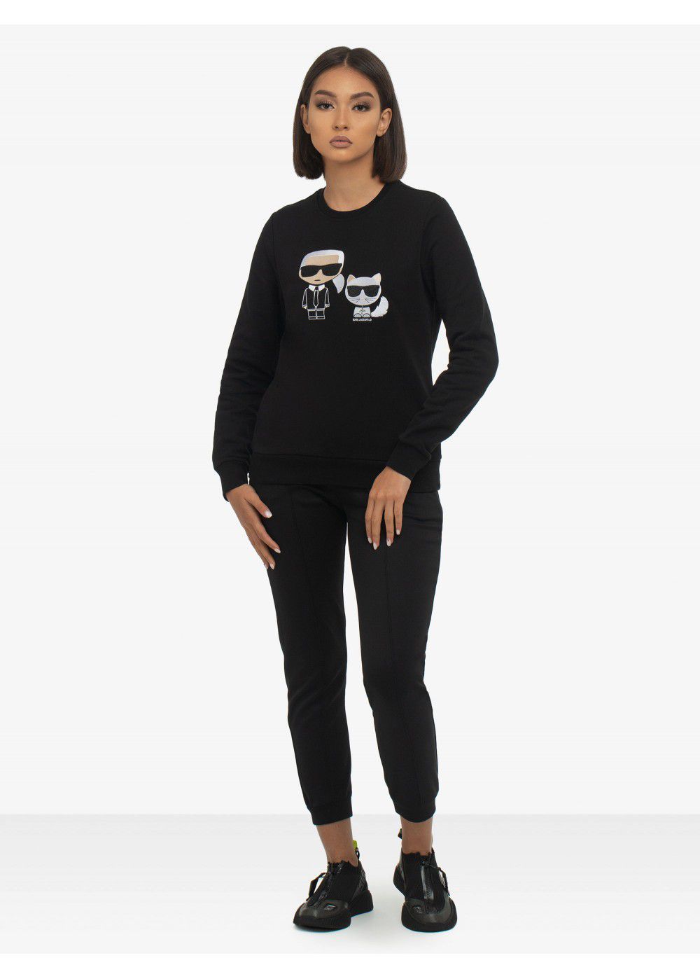Karl Lagerfeld K/Ikonik Rhinestone Sweatshirt