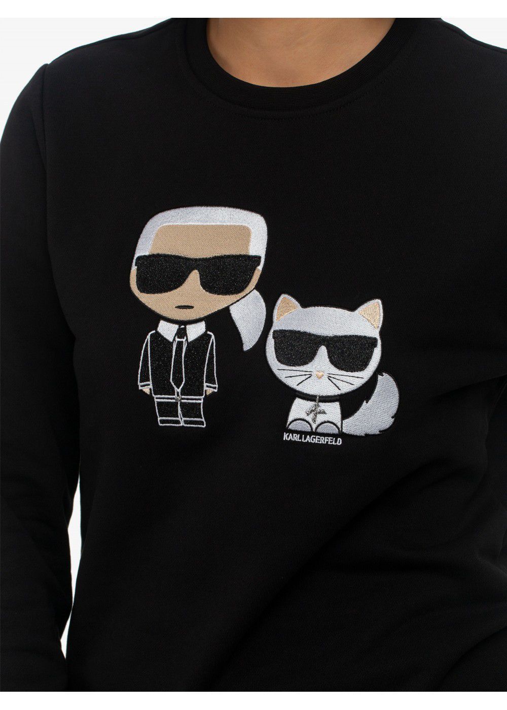 Karl Lagerfeld K/Ikonik Rhinestone Sweatshirt