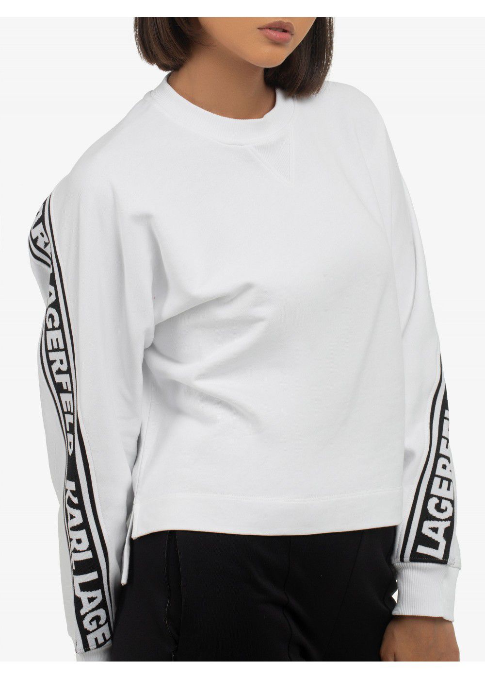 Karl Lagerfeld Jacquard Logo Band Sweatshirt