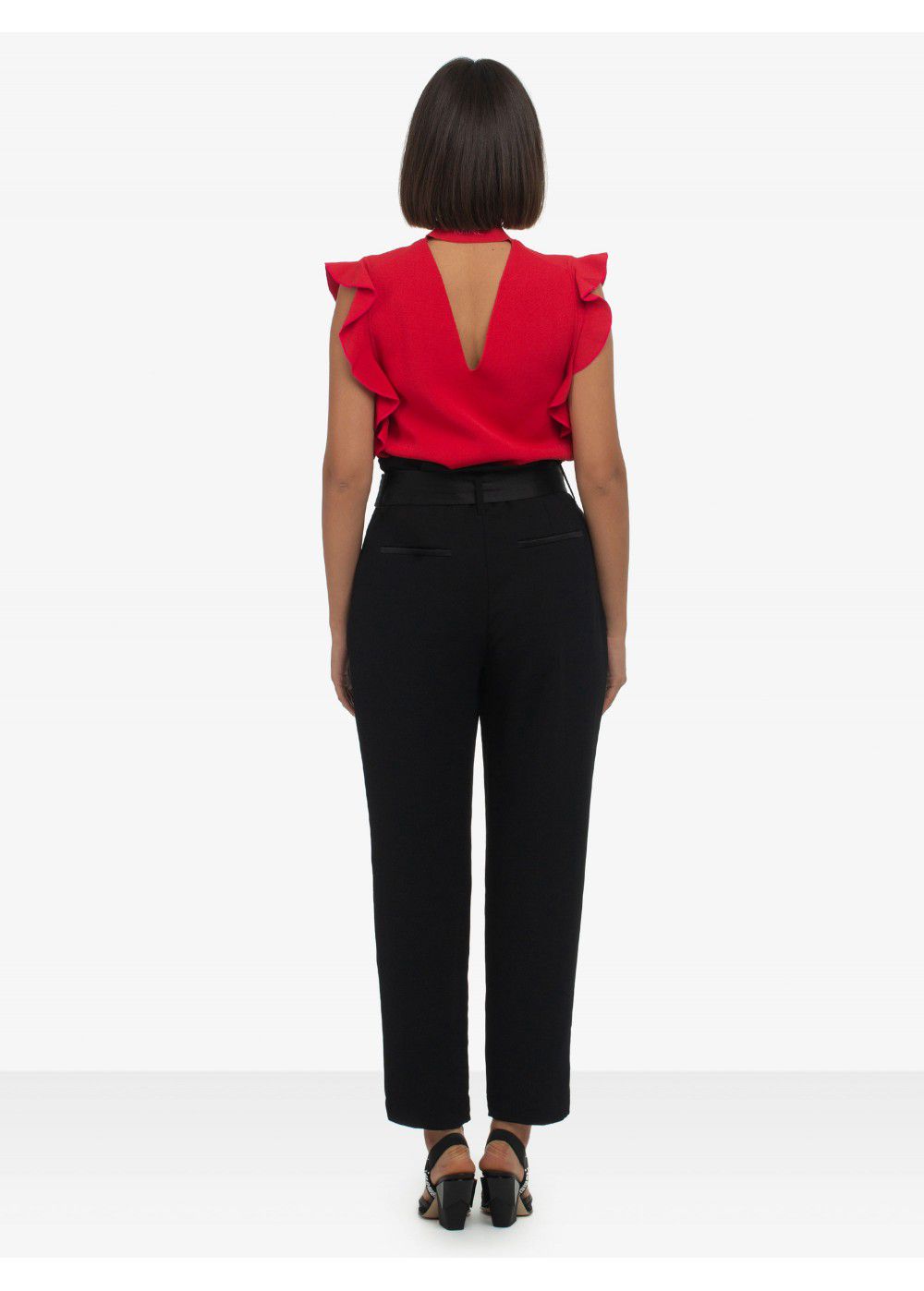Karl Lagerfeld Colour-Block Ruffle Top