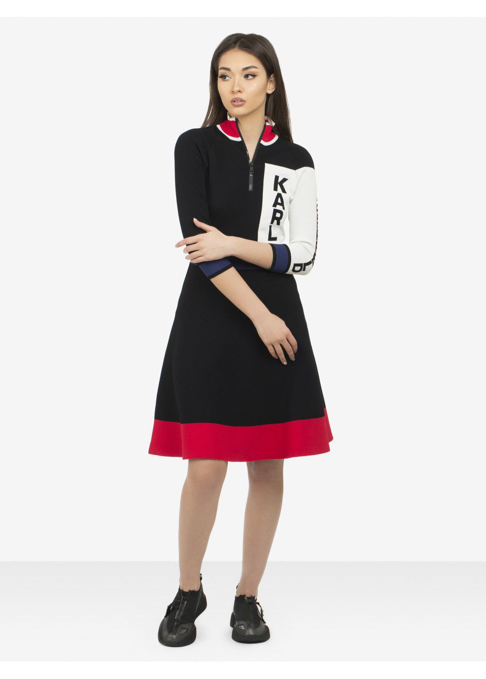 Karl Lagerfeld Colour-Block Logo Dress