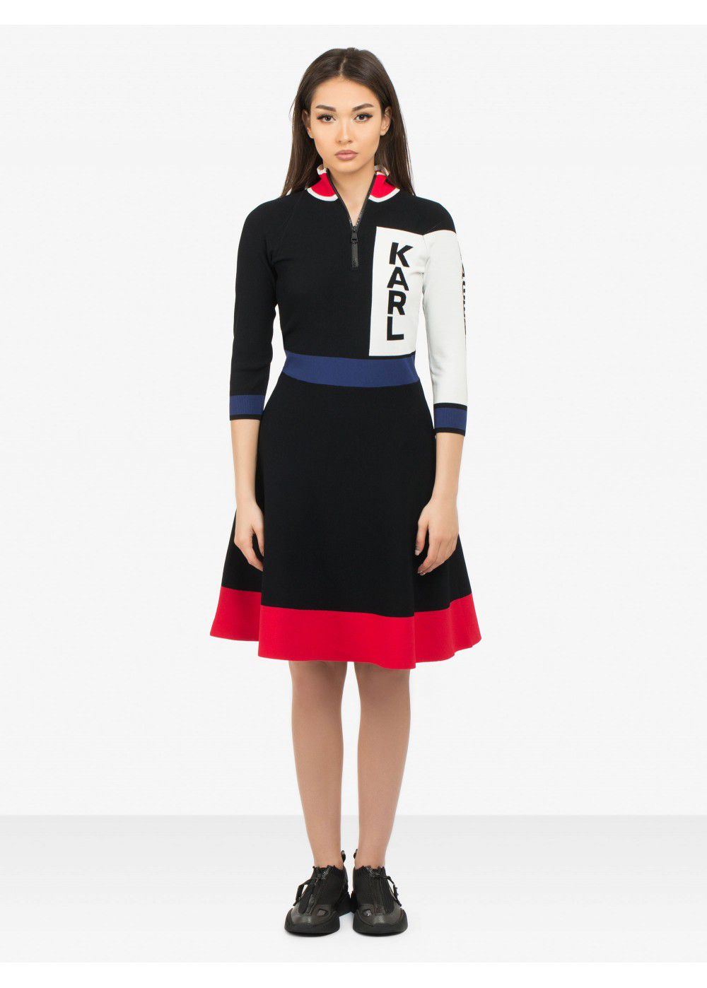 Karl Lagerfeld Colour-Block Logo Dress
