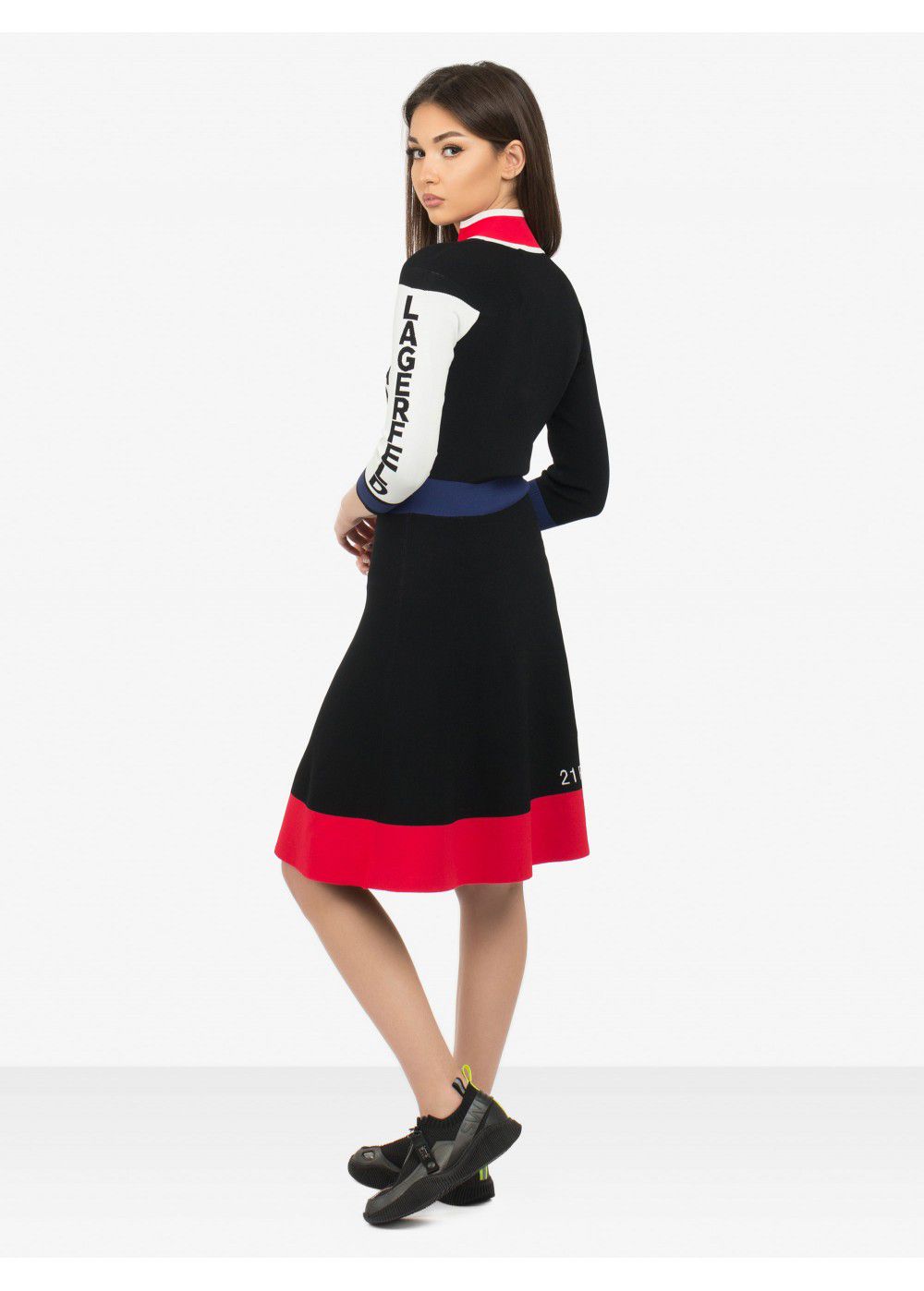 Karl Lagerfeld Colour-Block Logo Dress