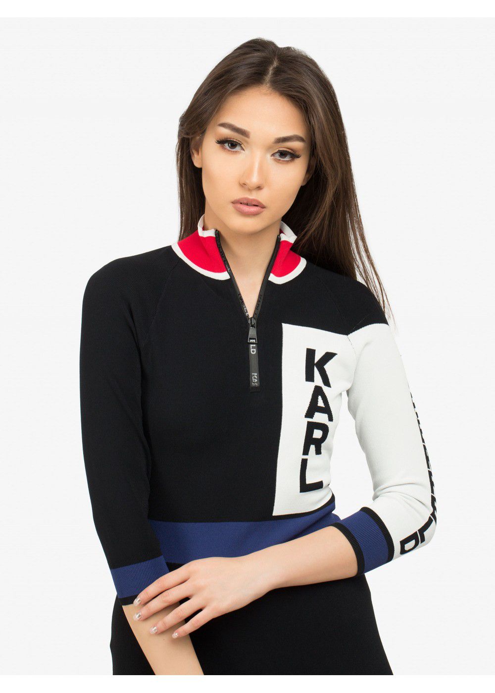 Karl Lagerfeld Colour-Block Logo Dress