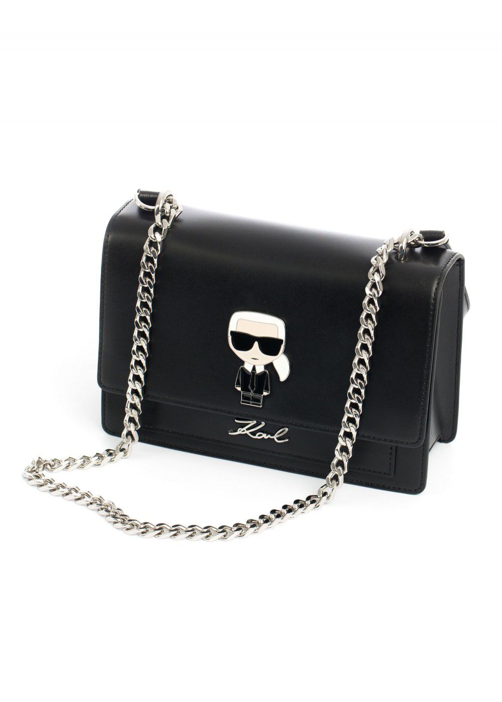 Karl Lagerfeld K/Ikonik Metal Lock Shoulder Bag