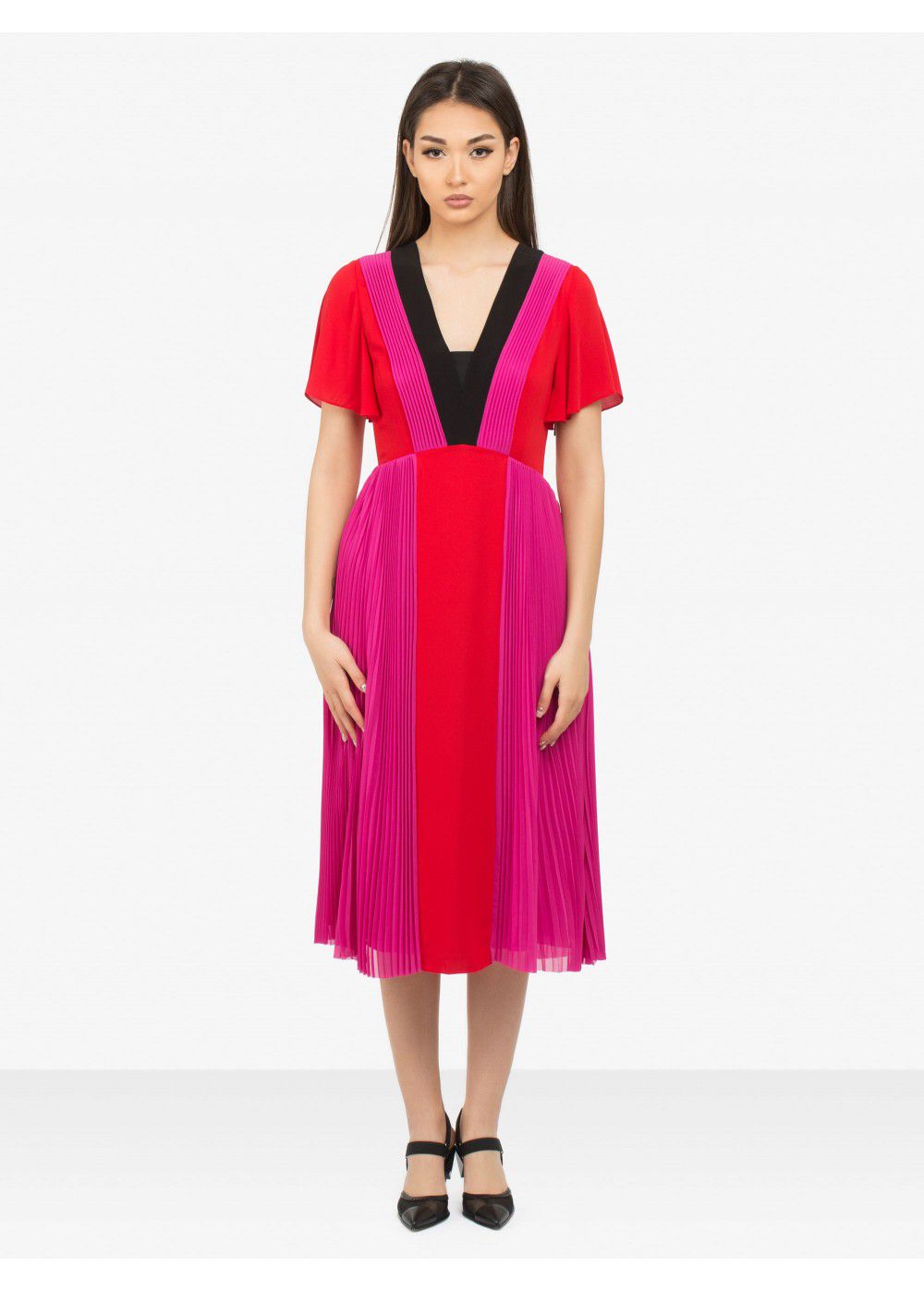Karl Lagerfeld Pleated Maxi Dress