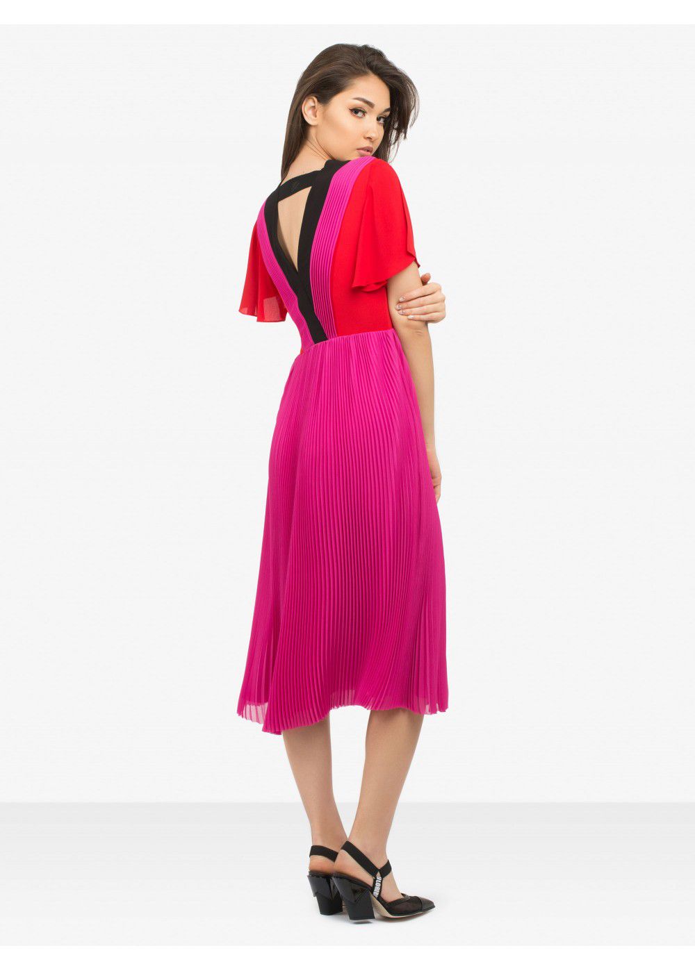 Karl Lagerfeld Pleated Maxi Dress
