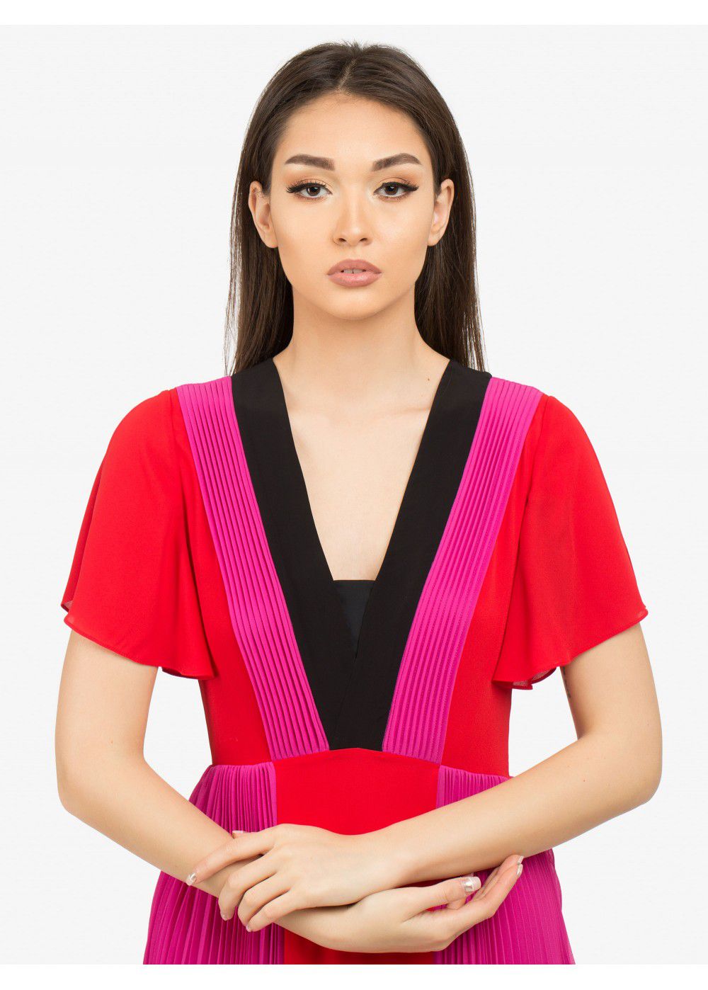 Karl Lagerfeld Pleated Maxi Dress