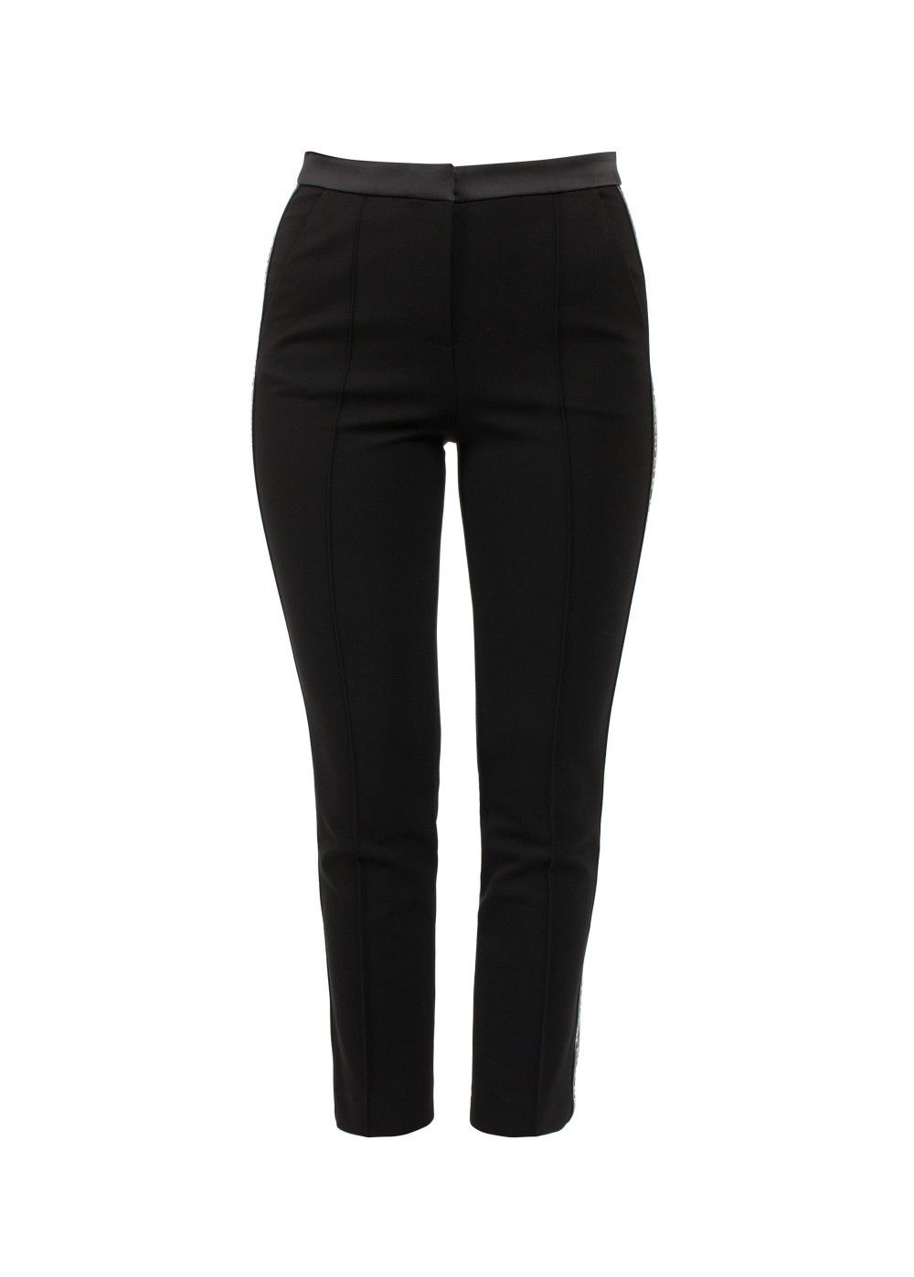 Karl Lagerfeld Slim-Fit Punto Trousers with Logo Tape
