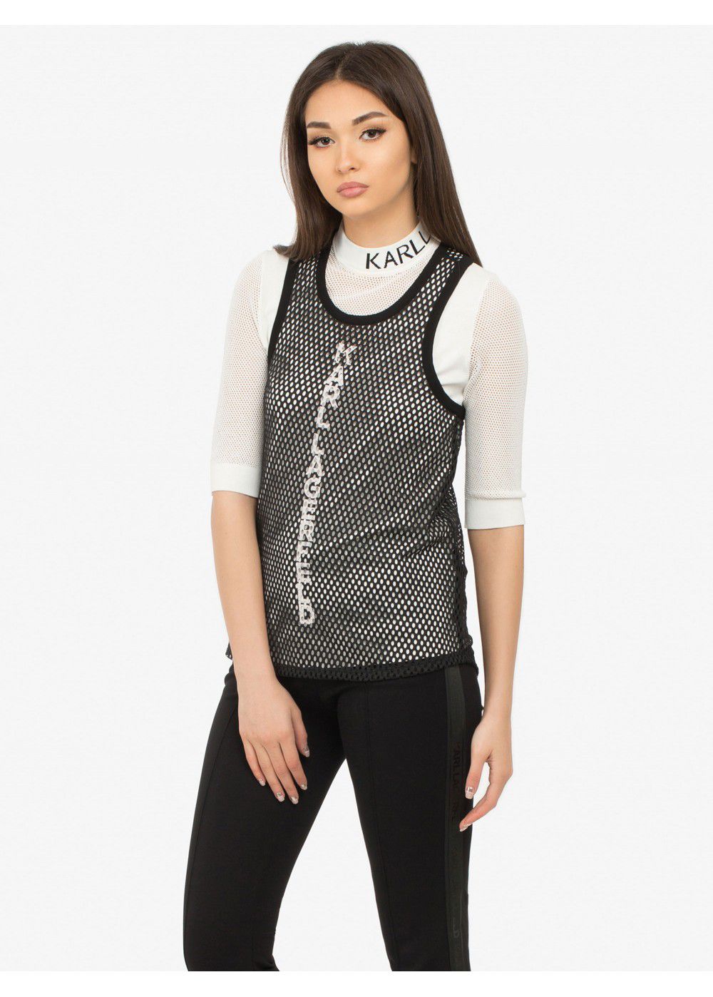 Karl Lagerfeld Rue St-Guillaume Mesh Top