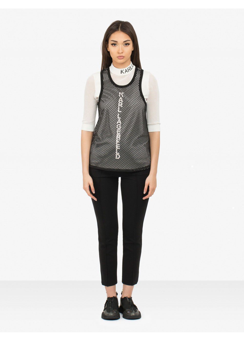 Karl Lagerfeld Rue St-Guillaume Mesh Top