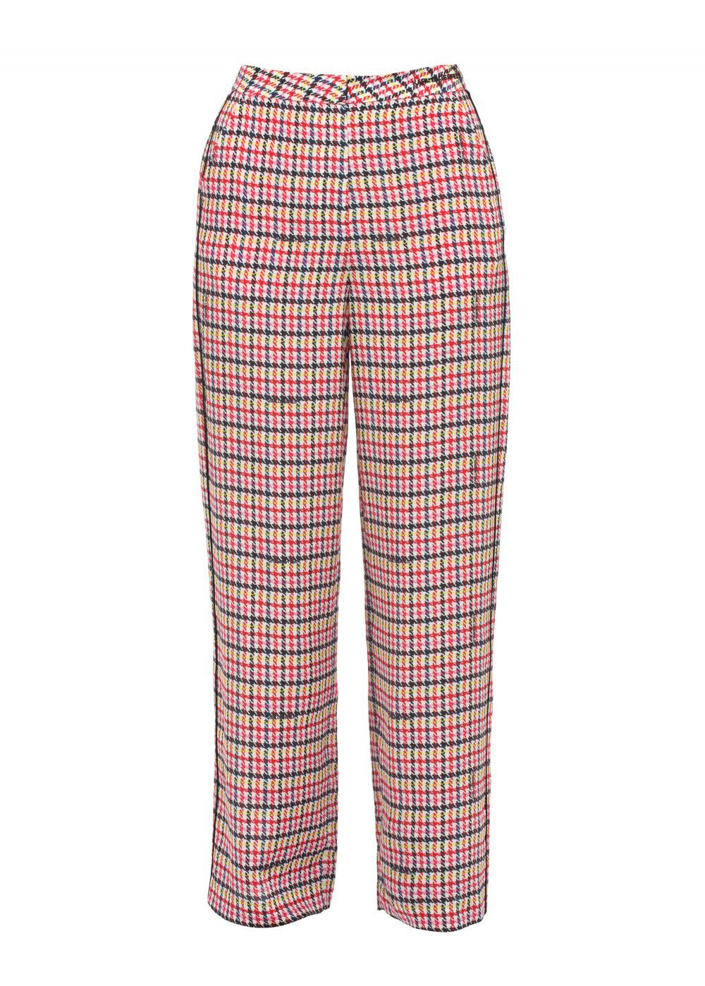 Karl Lagerfeld Boucle Print Silk Trousers
