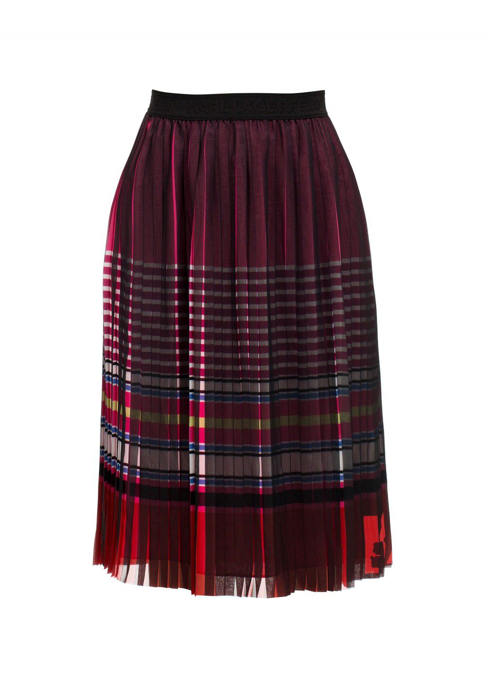 Karl Lagerfeld Striped Pleated Skirt
