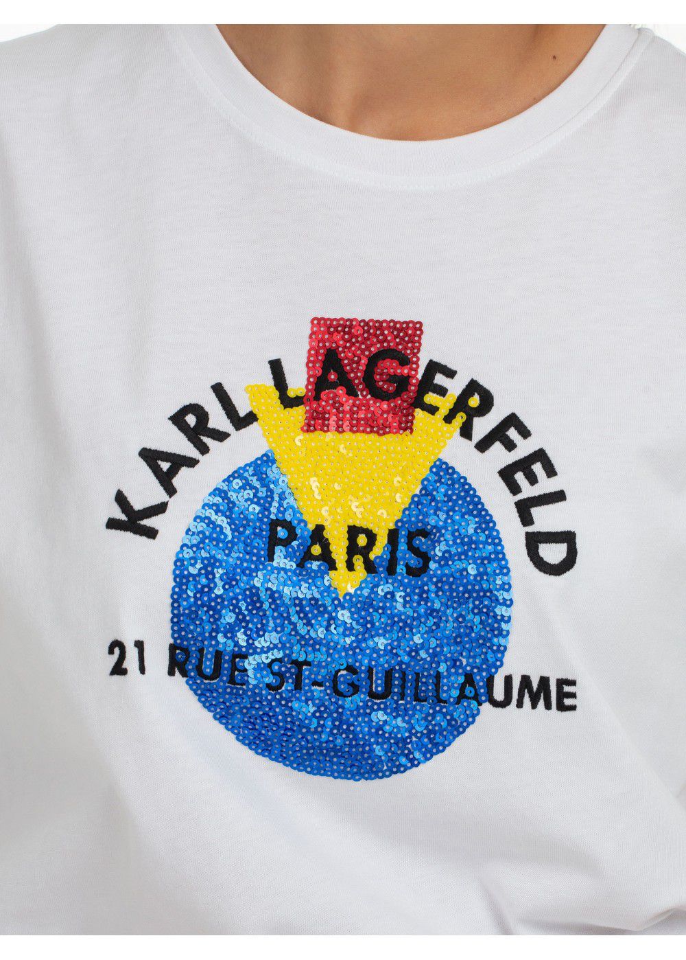 Karl Lagerfeld White Sleeveless T-Shirt