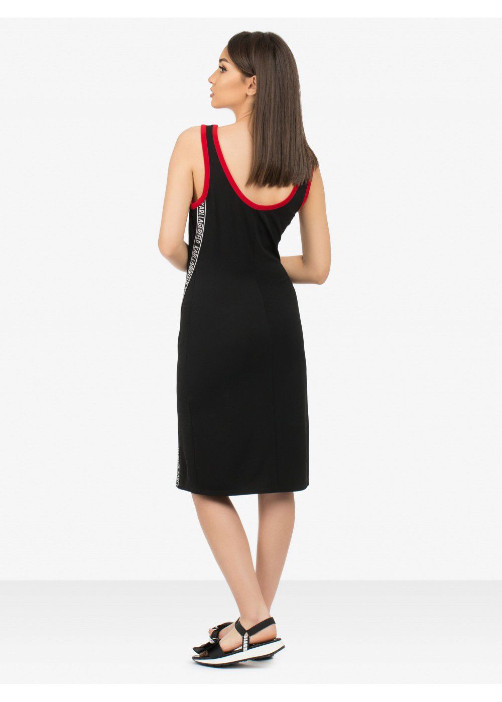 Karl Lagerfeld Jersey Tape-Detail Dress