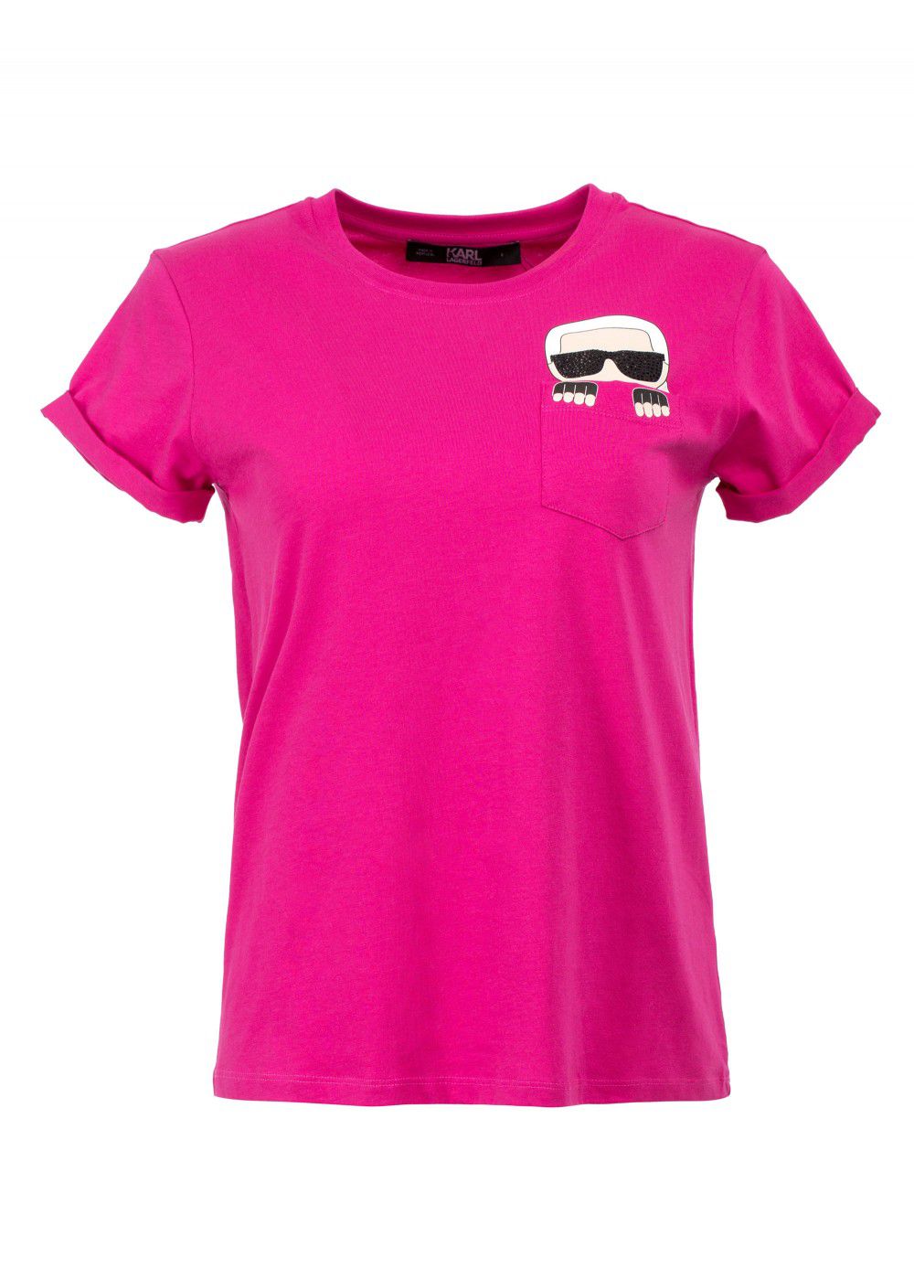 Karl Lagerfeld Ikonik Pocket T-Shirt in Fuschia