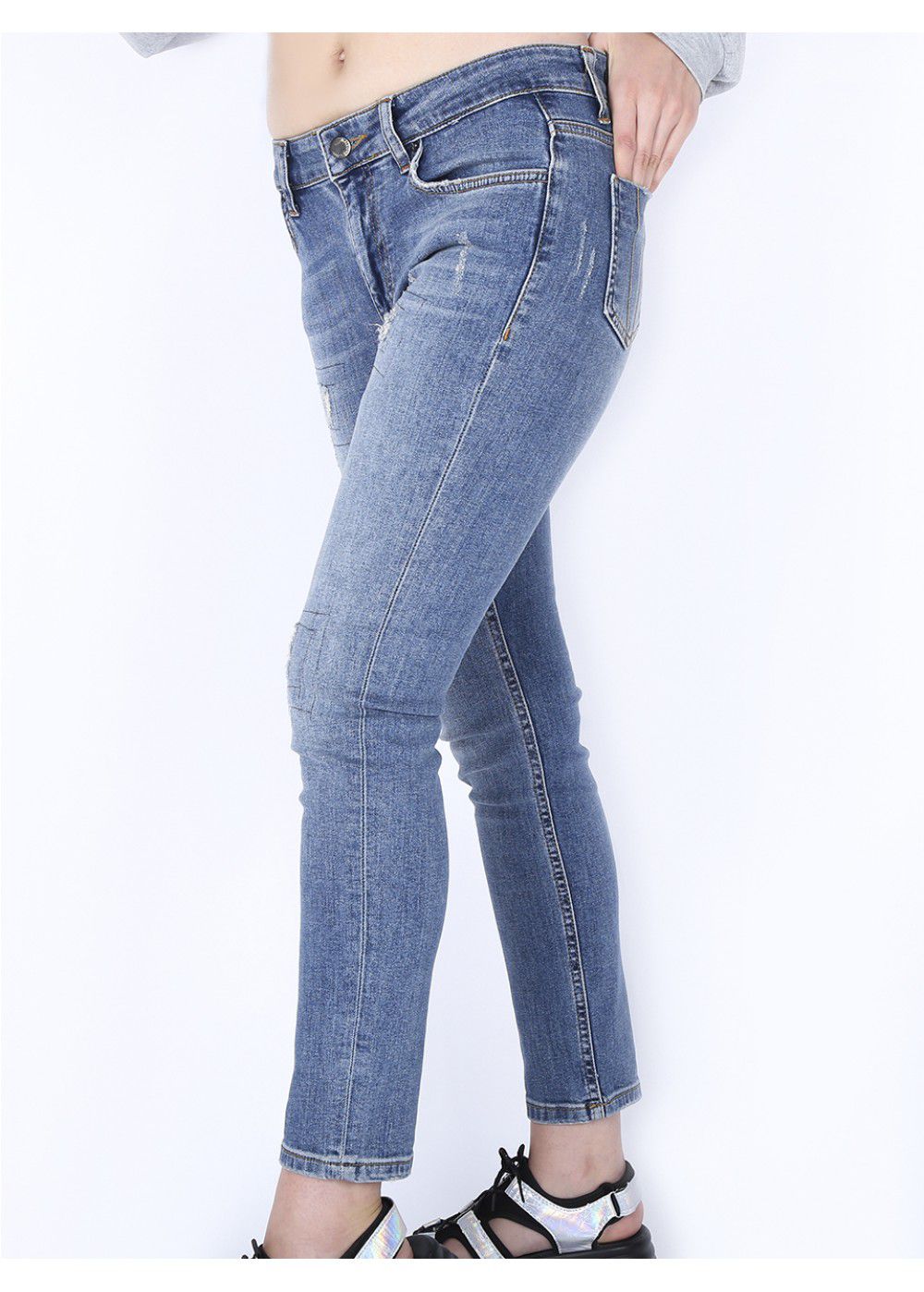 Maleone Jeans Blue on the hip