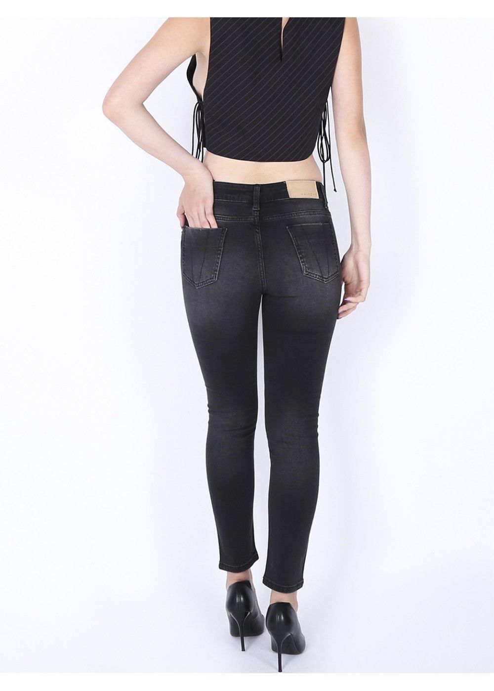 Maleone Jeans on the hip Gray 