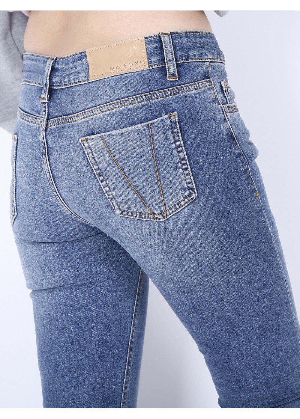 Maleone Jeans Blue on the hip