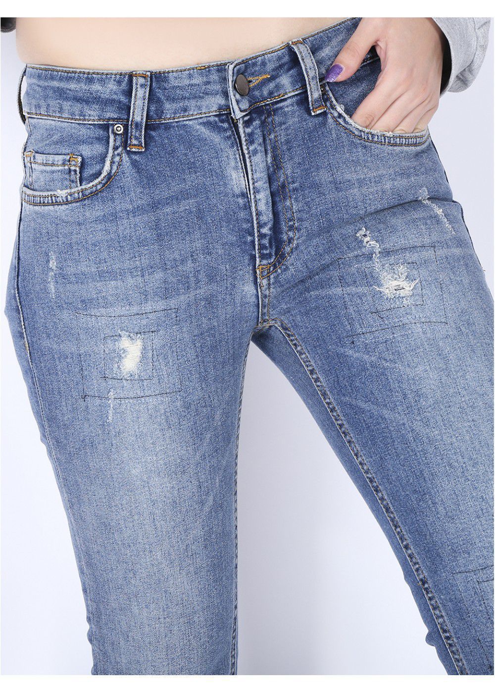 Maleone Jeans Blue on the hip