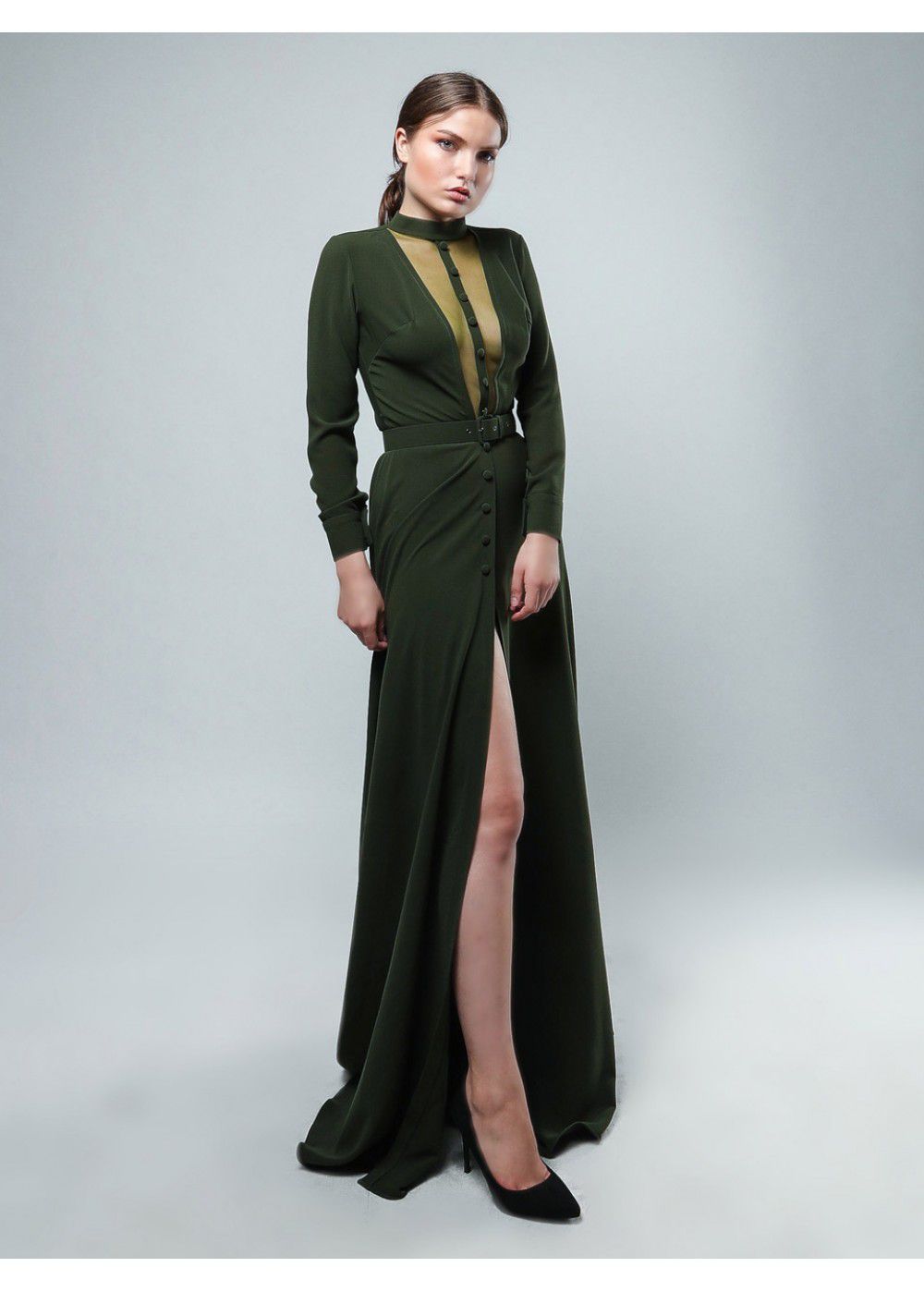 Maleone Dress with Strap and Nylon Insert