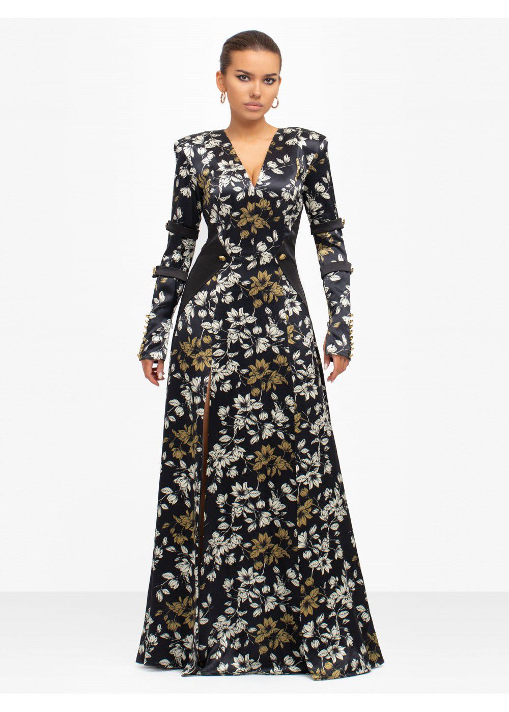 Maleone Floral Slit Dress