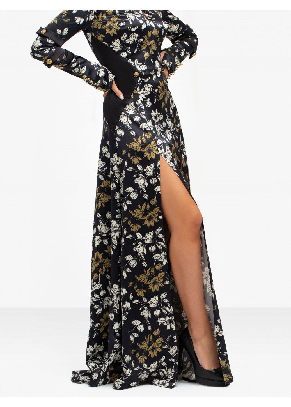 Maleone Floral Slit Dress