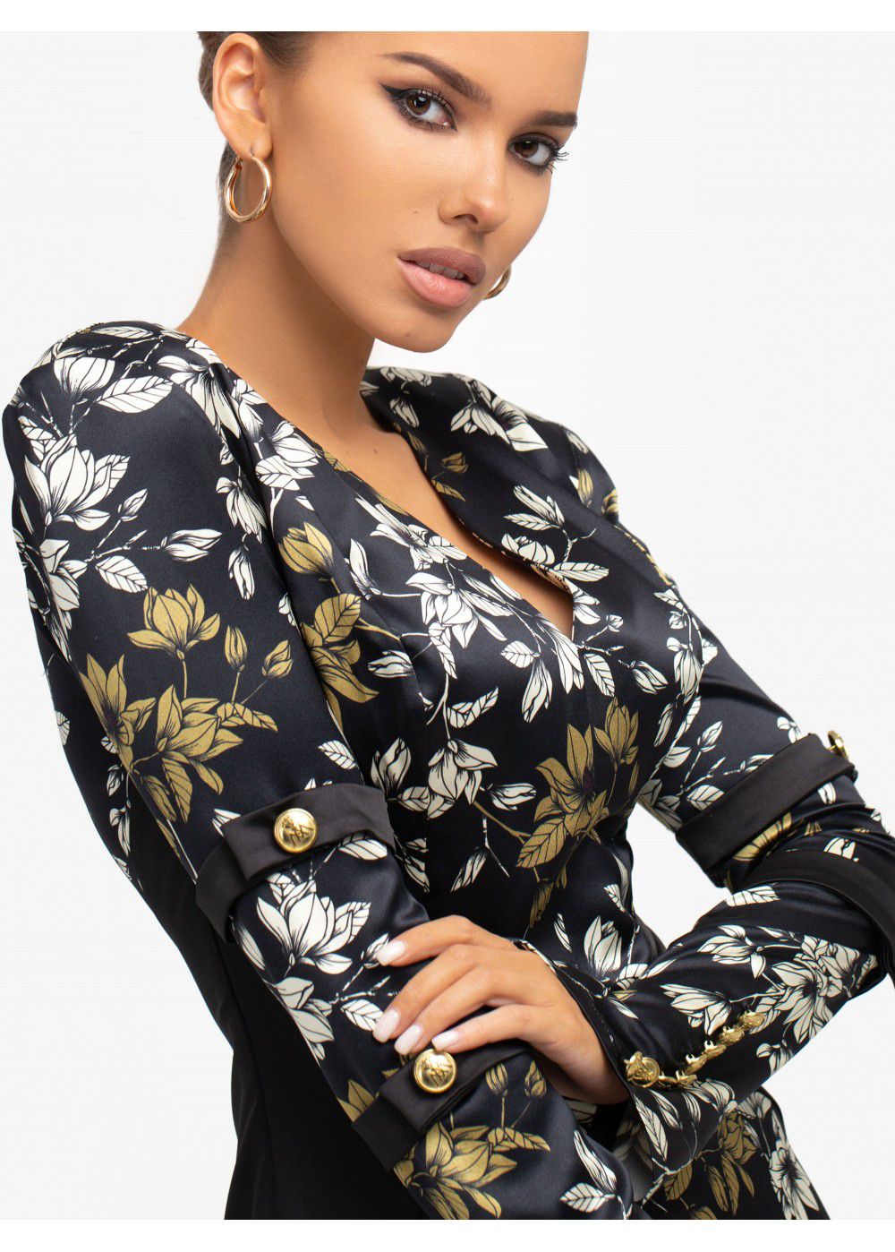 Maleone Floral Slit Dress