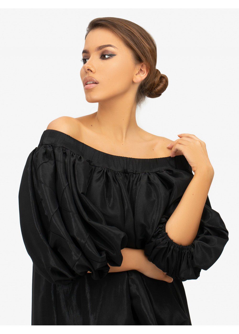 Masterpiece Black Off-The Shoulder Dress