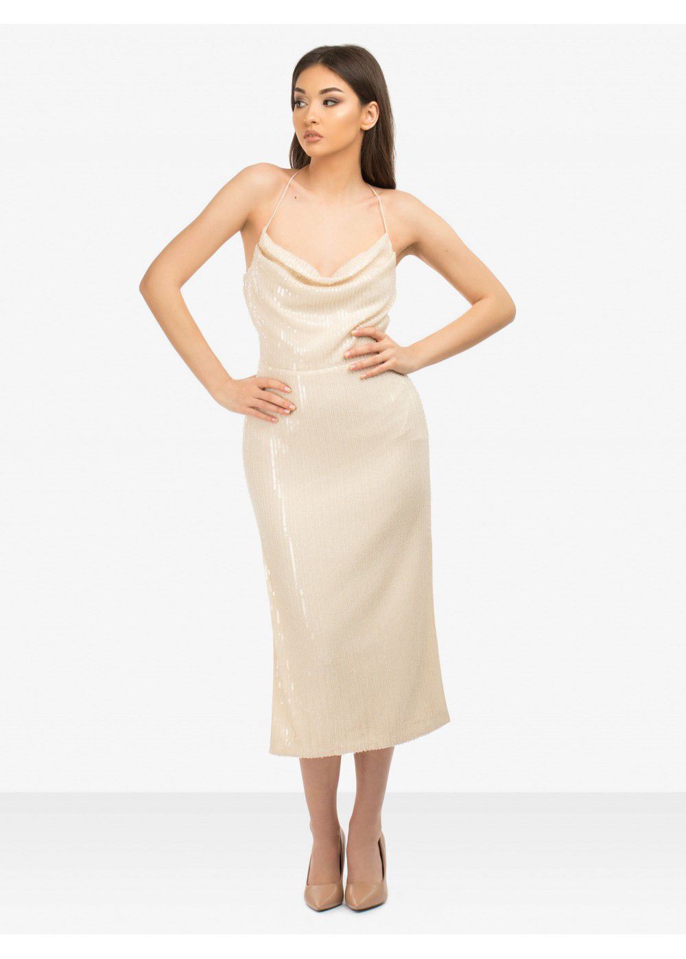 Misha Collection Champagne Devon Dress