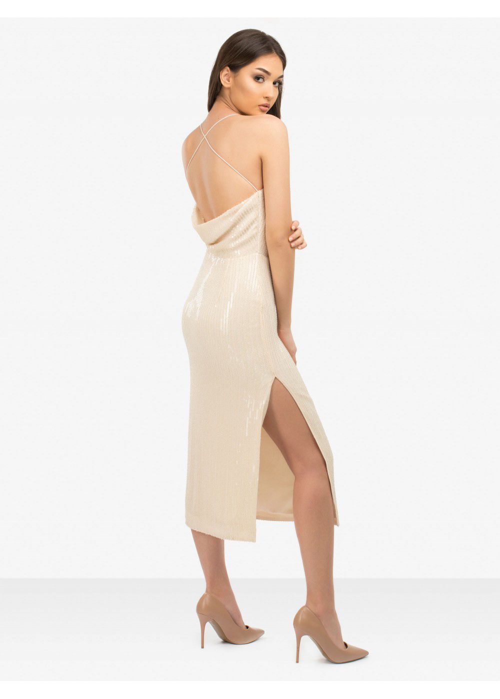 Misha Collection Champagne Devon Dress