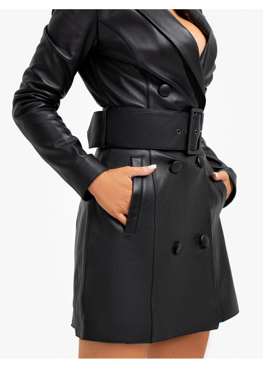 Misha Collection Leather Dress