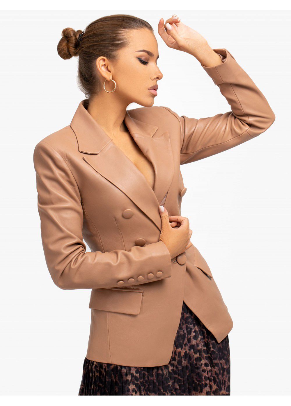 Misha Collection Lora Leather Blazer