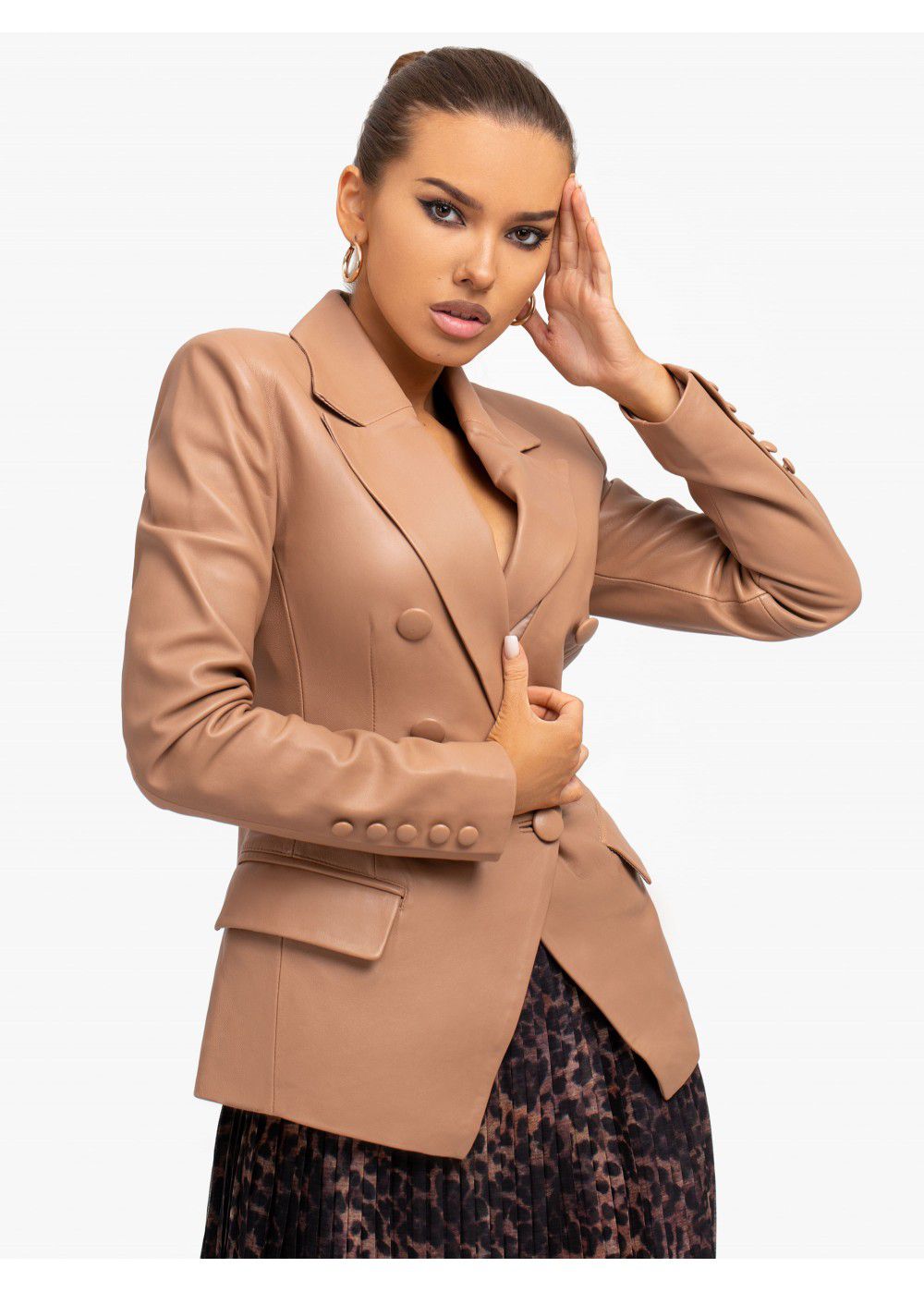 Misha Collection Lora Leather Blazer