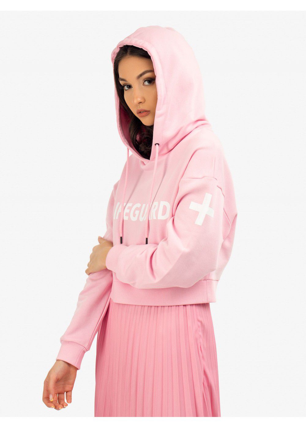 Quantum Courage Lifeguard Cropped Hoodie