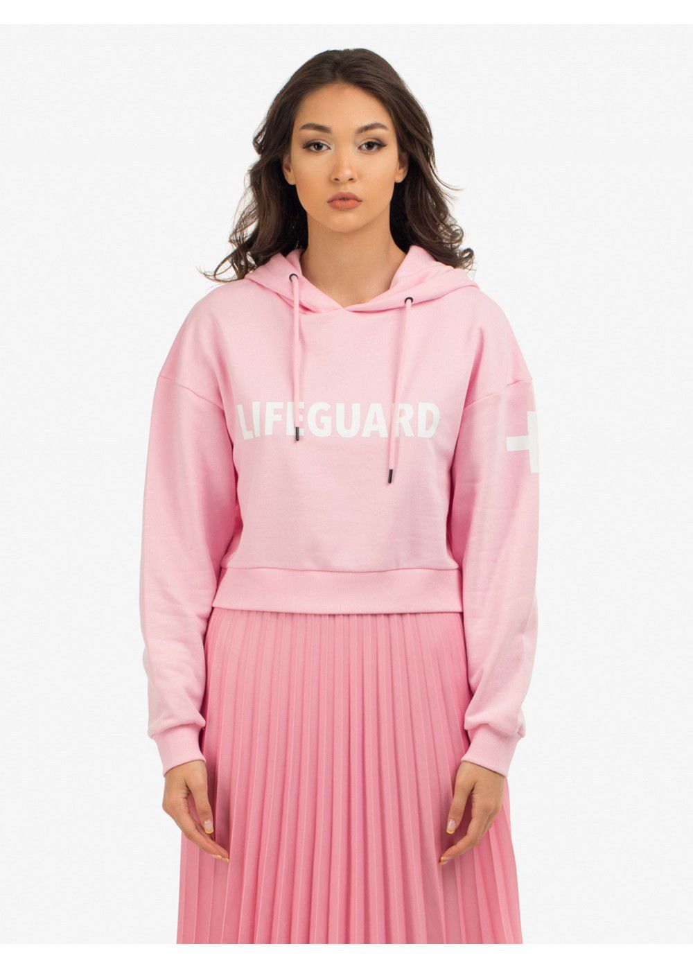 Quantum Courage Lifeguard Cropped Hoodie