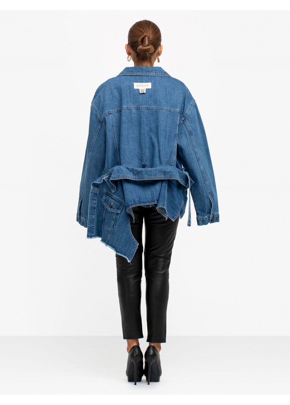 Ruban Tie-Waist Denim Jacket