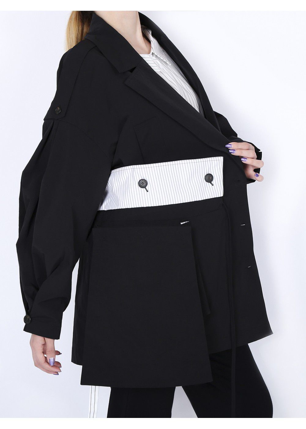 Ruban Oversized Jacket in Black