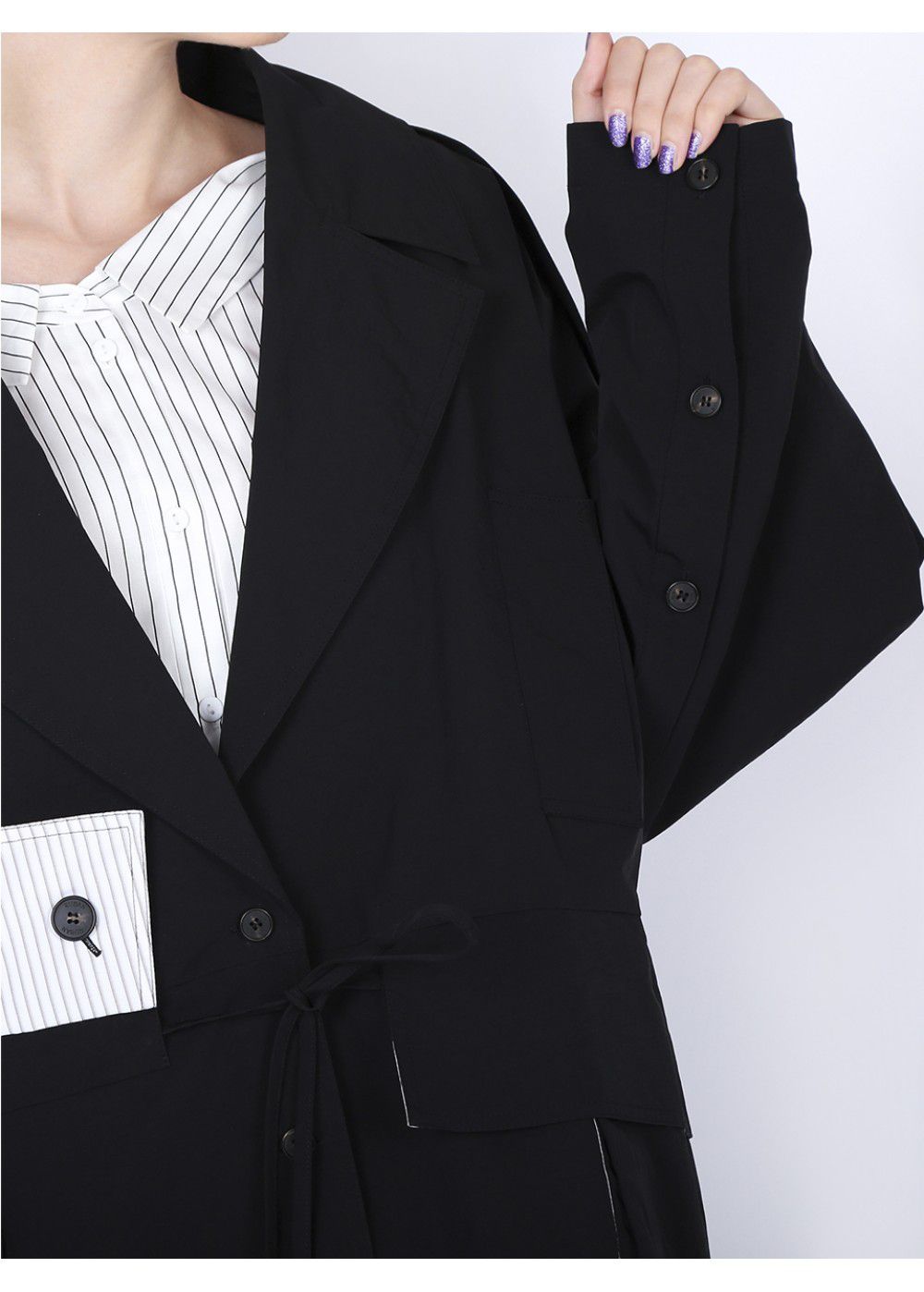 Ruban Oversized Jacket in Black