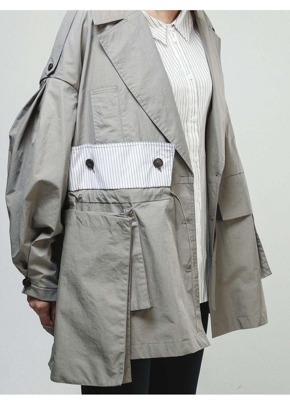 Ruban Oversized Jacket in Grey