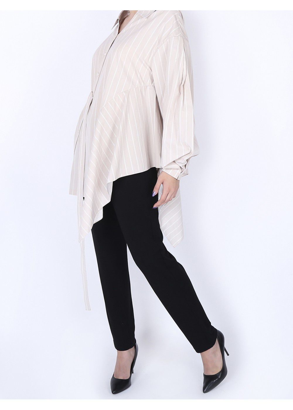 Ruban Asymmetric Striped Shirt