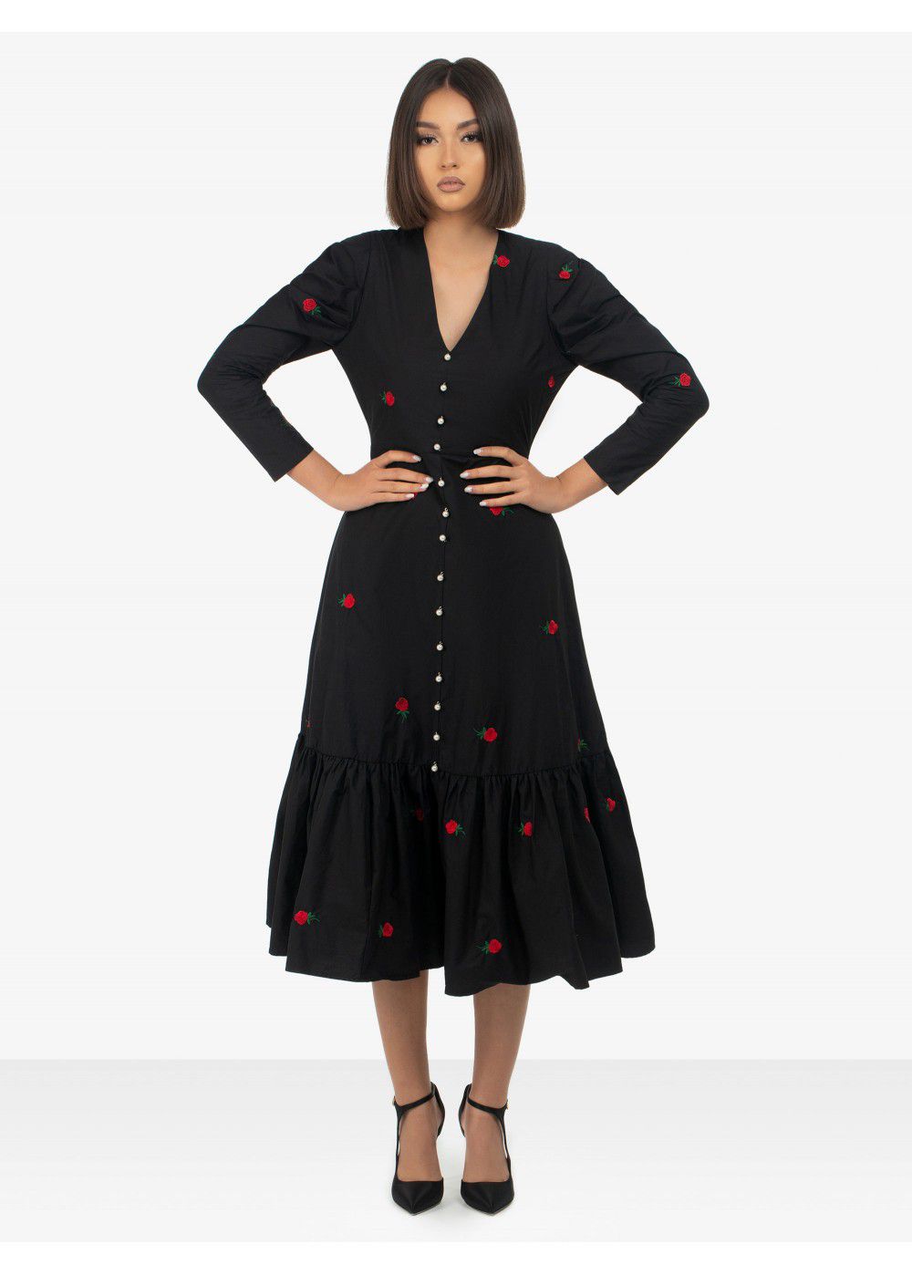 Sister Jane Black Midi Dress