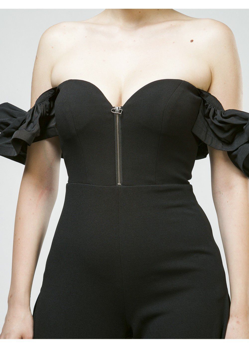 Vatanika Ruffled Black Jumpsuit